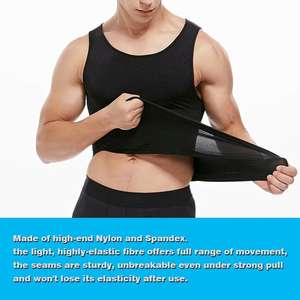 <b>Mens</b> Athletic <b>Compression</b> Shirt Slimming Body Shaper Tank Top Abs Abdomen Slim <b>Vest</b> Undershirt - Product Image 5
