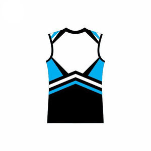Conjunto de Uniformes de Porristas Rojo, Azul y Blanco, Top de Manga Larga, Falda con Logotipo Estampado en la Parte Delantera, Talla Adulto - Product Image 4