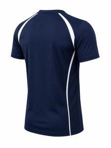Camiseta de Manga Corta con Cuello Redondo para Hombre, Color Azul Marino, 100% Poliéster, Tejido Ecológico, Lavado, Corte Regular Informal - Product Image 5