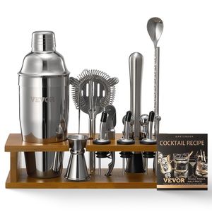Set da Cocktail Shaker in acciaio inox da 18 pezzi Kit da barista in argento con strumento da Bar per la miscelazione di bevande - Product Image 1