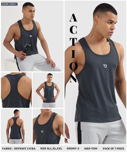 Camiseta Deportiva DotFit Stringers Importada de Dotknit, 180 GSM, Cuello Redondo, para Hombre, para Correr, Fitness y Gimnasio - Product Image 2