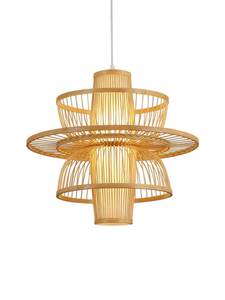 Lámpara de Bambú de Diseño Único con Forma de Disco Escalonado, Tejida a Mano, Lámpara Colgante Decorativa para Techo, Lámpara de Araña para Cafetería o Bar - Product Image 2