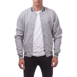 High Quality Custom Baseball Bomber <b>Jacket</b> Men's Wool Sleeves Canvas Embroidered Vintage Style Multiple Embroidery Patch - Product Image 6