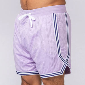 Tenues de basket-ball personnalisées OEM, imprimées par sublimation, grandes tailles, ensemble short, respirant, séchage rapide, tissu en maille 100% polyester - Product Image 4