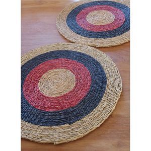 Wholesale Round Woven Straw <b>Placemat</b> Natural Handmade Jute <b>Table</b> Mat Heat Resistant Kitchen Dining <b>Table</b> Decor Braided <b>Placemats</b> - Product Image 1