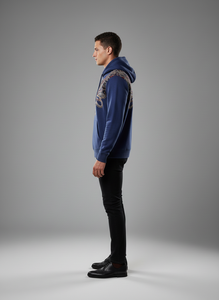 Sweat-shirts à capuche unisexes en molleton 100% coton de haute qualité, avec logo personnalisé, broderie lourde, pour l'automne, écologiques - Product Image 2