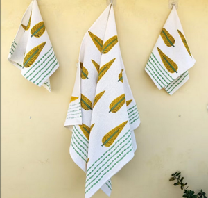 Paño de Cocina Estilo Indio con Estampado Floral 100% Algodón, 30x60 Pulgadas, Ultra Suave, Absorbente y de Secado Rápido - Product Image 1