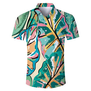 Chemise Hawaïenne Vintage à Manches Courtes pour Homme, Imprimé Floral Coloré, Séchage Rapide, Grande Taille 5XL, Idéale pour l'Été et la Plage - Product Image 5