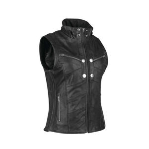 Veste sans manches en cuir pour femme style motard, gilet tendance pour femme, gilet en cuir personnalisé style motard – Grande Vente - Product Image 2