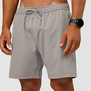 Shorts de sport décontractés pour hommes, longueur genou, été-automne, séchage rapide, respirants, écologiques, avec cordon de serrage, confortables, couleur unie, en toile - Product Image 6