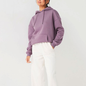 Sudaderas con Capucha para Mujer al por Mayor, Estilo Urbano, Manga Larga, para Invierno, Sudaderas Cortas para Mujer, Personalizadas OEM - Product Image 3