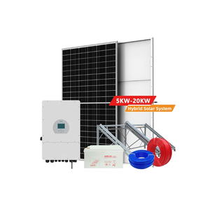 Système solaire hybride complet 5KW 10KW 15KW avec panneaux monocristallins, batterie au lithium et onduleur MPPT pour la maison - Product Image 3