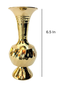Jarrón Decorativo de Latón Hecho a Mano, Maceta Larga de Metal con Arte Floral Tradicional para Decoración de Mesa de Sala de Estar u Oficina - Product Image 2
