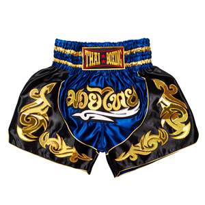 Pantalones Cortos de Muay Thai para Hombre, Satinados, con Estampado Vintage, Cintura Elástica, para Entrenamiento, Gimnasio, Kickboxing, Ligeros - Product Image 1