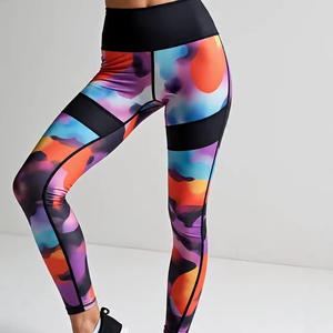 Breathable Wholesale Sublimation Fitness Yoga Wear <b>Set</b> Leggings <b>Sexy</b> Women High Waist Tight Pants Custom Gym Sports <b>Bra</b> - Product Image 2
