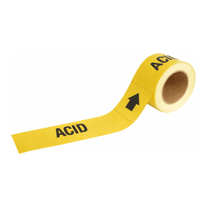 Etiquetas para Tuberías Resistentes a Químicos Brady ACID Pipe Markers-To-Go para Laboratorios y Plantas - Product Image 1