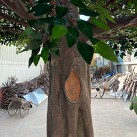 Grand arbre artificiel naturel unique pour décoration intérieure, grand ficus artificiel en forme d'arche, arbre banian vert, plantes durables en fibre de verre