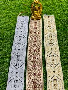 Tela de encaje jacquard duradera con patrón floral, ribete de encaje para decoración de vestidos de novia, proveedor mayorista de textiles de moda OEM - Product Image 4