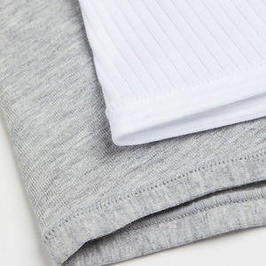 Braguitas tipo bóxer de cintura súper alta para mujer, sin costuras, de nailon y spandex, tejidas para uso diario - Product Image 5