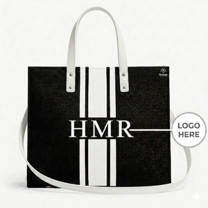 Heritage Masonic Regalia Greek Apparel Sisterhood Sorority Black <b>Tote</b> <b>Bag</b> With White Stripes Durable Polyester Canvas Style <b>Bags</b> - Product Image 5