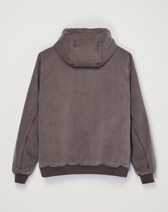 Veste matelassée à capuche marron pour homme, coupe décontractée, fermeture éclair intégrale, coupe-vent, épaisse, chaude et respirante pour l'hiver, taille XL, faible MOQ - Product Image 2
