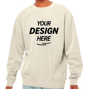 <b>Men's</b> Classic Off-<b>White</b> Crewneck <b>Sweatshirt</b> Premium Heavyweight Cotton Blend Pullover Warm Comfort Casual <b>Sweatshirt</b> - Product Image 3