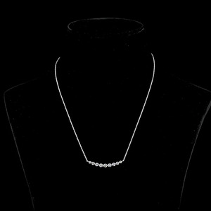 Collar de Barra con Diamantes Cultivados en Laboratorio, Diseño Moderno y Redondo, Oro 10K 14K 18K, Plata 925 935, Joyería para Boda, Compromiso y Aniversario - Product Image 1