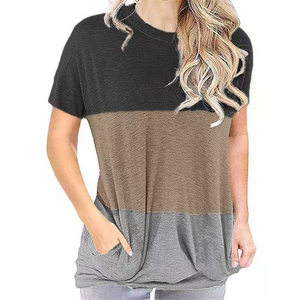 เสื้อยืดผู้หญิงสำหรับฤดูร้อน ผ้าฝ้าย 100% เป็นมิตรกับสิ่งแวดล้อม ระบายอากาศได้ดี น้ำหนักเบา สวมใส่สบาย ปรับแต่งได้ แฟชั่นลำลองแนวสตรีท - Product Image 1