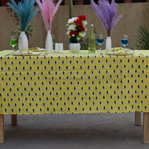 Nappe de table de luxe en coton et lin, faite à la main, imperméable, écologique, couleur unie, vente en gros - Product Image 1