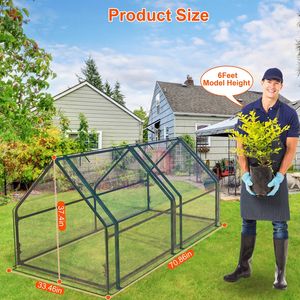 Mini Invernadero Portátil con Puertas Enrollables con Cierre, 70.86*33.46*37.4in, Cubierta de PVC Resistente a los Rayos UV, Impermeable, de PE, para Cultivo Interior - Product Image 5