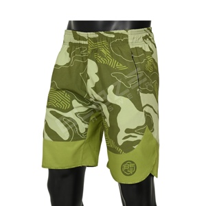 Pantalones cortos deportivos de calle para hombre, cómodos, de poliéster, licra, cintura elástica, bolsillos con cremallera, sólidos, deportivos, cintura media - Product Image 2