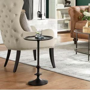 Table d'appoint métallique à pieds fins de style moderniste pour salon, table d'angle, meuble d'appoint - Product Image 3