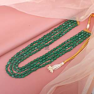 Omkar Emerald Green Designer Groom Kantha Casual Wear - Product Image 1