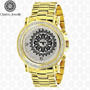 Montre de luxe pour homme Charm Jewells en acier inoxydable, cadran en verre cristal 40 mm, bracelet 20 cm, mouvement mécanique, résistance à l'eau 10 bars - Product Image 1