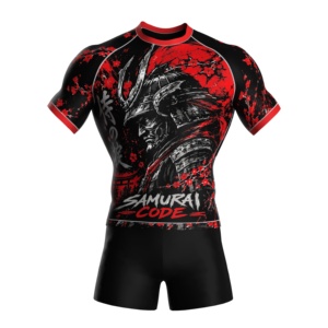 Samurai Code – T-shirt de compression ajusté unisexe, imprimé par sublimation, respirant, anti-humidité, UPF50+, arts martiaux mixtes - Product Image 5