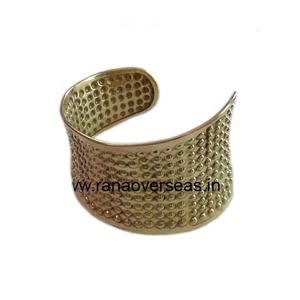 Handcrafted Stylish Intricate Designer Cuff Bracelet Brass Jewelry for Women Adjustable Brass Bangle - Product Image 1