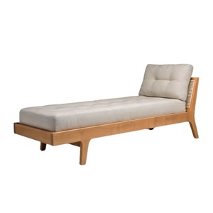 เก้าอี้อาบแดดทำจากไม้และหวายแบบพรีเมี่ยมพร้อมเบาะรองนั่งกลางแจ้งเก้าอี้หวายเก้าอี้ชายหาดทันสมัย - Product Image 4