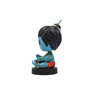 Figuras Decorativas de Lord Krishna Makhanchor Pintadas a Mano, Detalladas y Espirituales, para el Hogar, la Oficina, el Tablero del Automóvil y como Regalo - Product Image 3