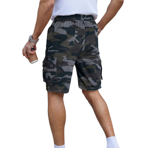 Short cargo pour homme, best-seller, couleur unie, décontracté, respirant, séchage rapide, taille mi-haute élastique, multi-poches - Product Image 6