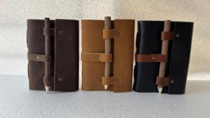 Handmade <b>Leather</b> Journal with Neem Wood Pencil Rustic Vintage Notebook Strap Closure <b>Diary</b> Travel Writing Journal Gift Item - Product Image 5