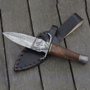 Nouvel Arrivage Couteaux à lame fixe de qualité DIY en acier Damas inoxydable avec manche en bois, personnalisable OEM, fabriqué au Pakistan, équipement de chasse - Product Image 6