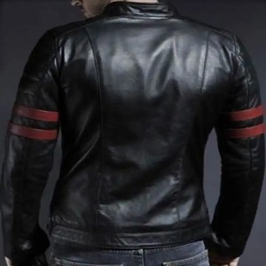 New Arrival High Quality <b>Men's</b> Leather <b>Jacket</b> Canvas Fabric <b>Thin</b> Winter Season <b>Men's</b> Leather <b>Jacket</b> - Product Image 2