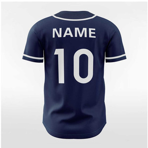 Maillot de baseball à coupe classique fabriqué en usine pour vêtements de sport, maillot de baseball à couleurs contrastées à prix raisonnable, maillot de sublimation - Product Image 3