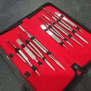 9 Pcs Orthopedic Micro Surgical Kit Scissors Forceps Needle Holder <b>Driver</b> Instruments <b>Set</b> Precision Surgery Tools Professional - Product Image 1