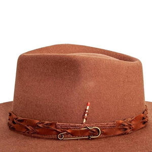 Custom <b>Western</b> Cowboy Striped Leather Fashion <b>Hats</b> Custom Logo Men's Outdoor Sports Travel Durable Casual Handmade Breathable - Product Image 5