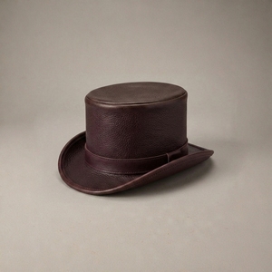 Chapeaux Bob en Cuir Pleine Fleur Véritable Personnalisables avec Logo OEM pour Hommes et Femmes, Style Vintage Steampunk, Vente en Gros - Product Image 4