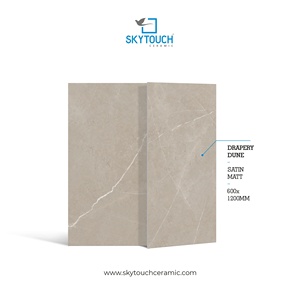 Promotion Stock : Carreaux de Sol et Mur en Porcelaine Polie Effet Marbre Brun Glacé 60x120 à Motif Aléatoire pour Salle de Bain - Product Image 2