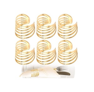 Modern Wooden <b>Table</b> Decoration <b>Party</b> Durable Design Napkin Ring Elegant Zinc Alloy <b>Table</b> Decor Wedding <b>party</b> <b>Table</b> Napkin Ring - Product Image 5