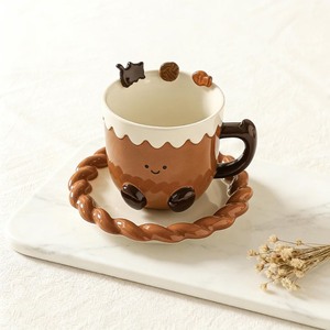 แก้วกาแฟเซรามิกสุดหรูพร้อมจานรองลายการ์ตูนหมีน่ารักสำหรับใช้ในบ้าน - Product Image 3