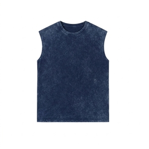 <b>Men's</b> <b>Black</b> Sleeveless O-Neck <b>Tank</b> <b>Top</b> Solid Color Casual Woven Style - Product Image 3